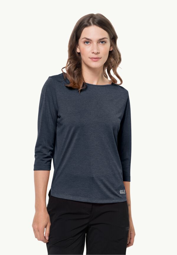 PACK & GO 3/4 T W - night blue XS - Women\'s Merino wool half-sleeve  functional shirt – JACK WOLFSKIN | Sport-T-Shirts