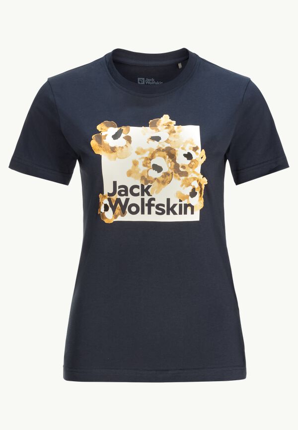 FLORELL BOX – cotton - night Women\'s T - organic WOLFSKIN blue T-shirt W XL JACK