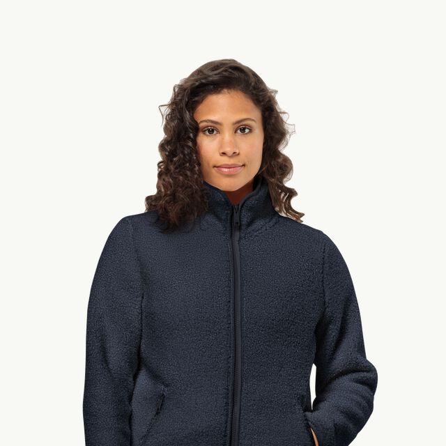 HIGH CURL JACKET W - night blue XS - Women's fleece jacket – JACK WOLFSKIN