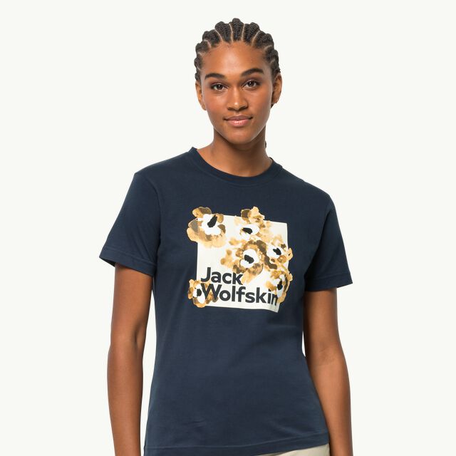 FLORELL BOX T W - night blue XL - Women\'s organic cotton T-shirt – JACK  WOLFSKIN