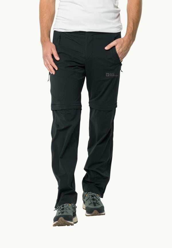 GLASTAL ZIP AWAY PANTS M - black 52 - Men's softshell hiking trousers – JACK  WOLFSKIN