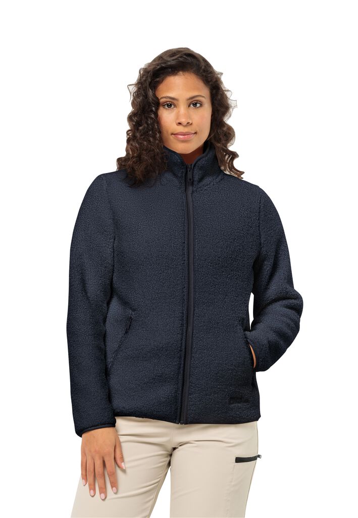 HIGH CURL JACKET W - night blue XS - Women's fleece jacket – JACK WOLFSKIN