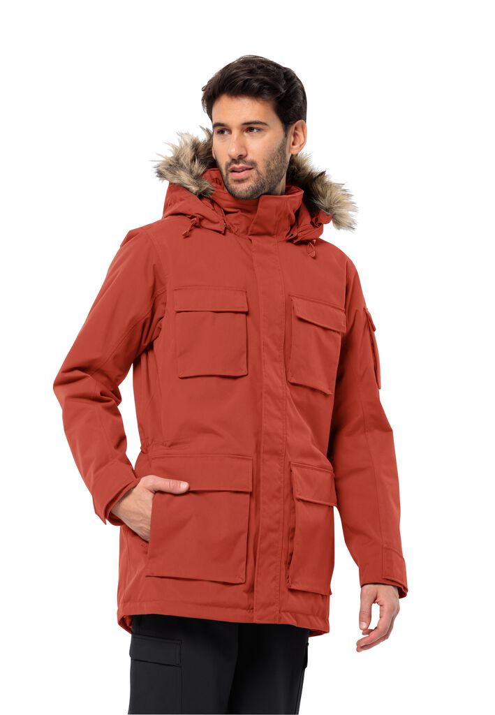 GLACIER CANYON PARKA intense rust L Men's waterproof winter