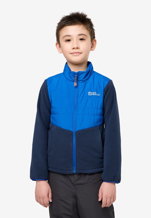 HALDOR HYBRID K crisp cobalt 140 Kids' fleece jacket Kids