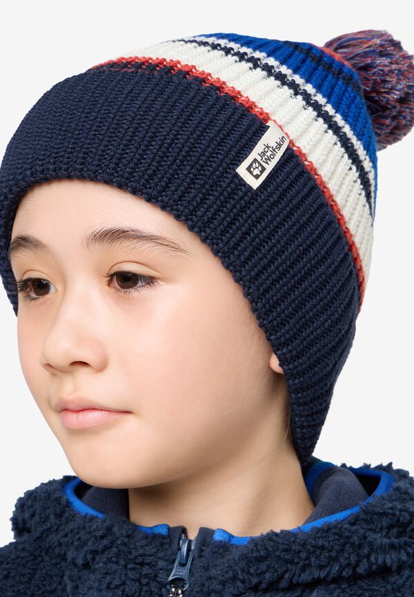 POMPOM BEANIE KIDS night blue One Size Kids' knitted hat Kids