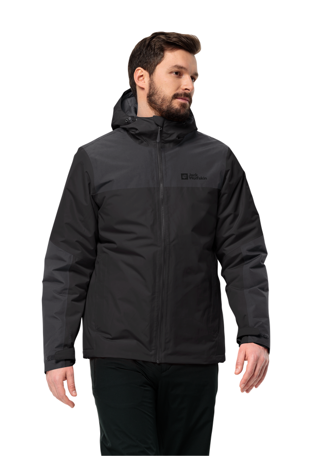 JASPER INS JKT M black M Men s waterproof winter jacket JACK WOLFSKIN