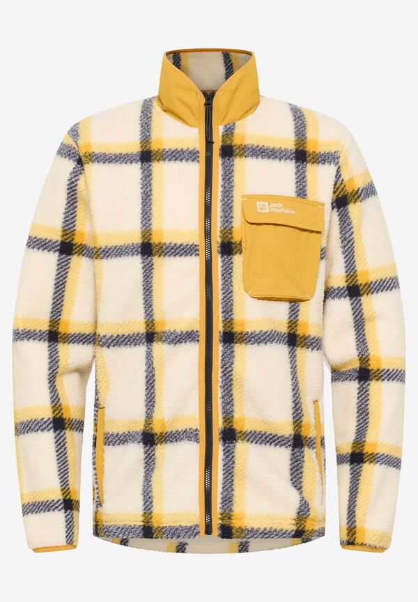 FELSLICHT CHECK JKT M panna cotta M Men's fleece jacket Men's