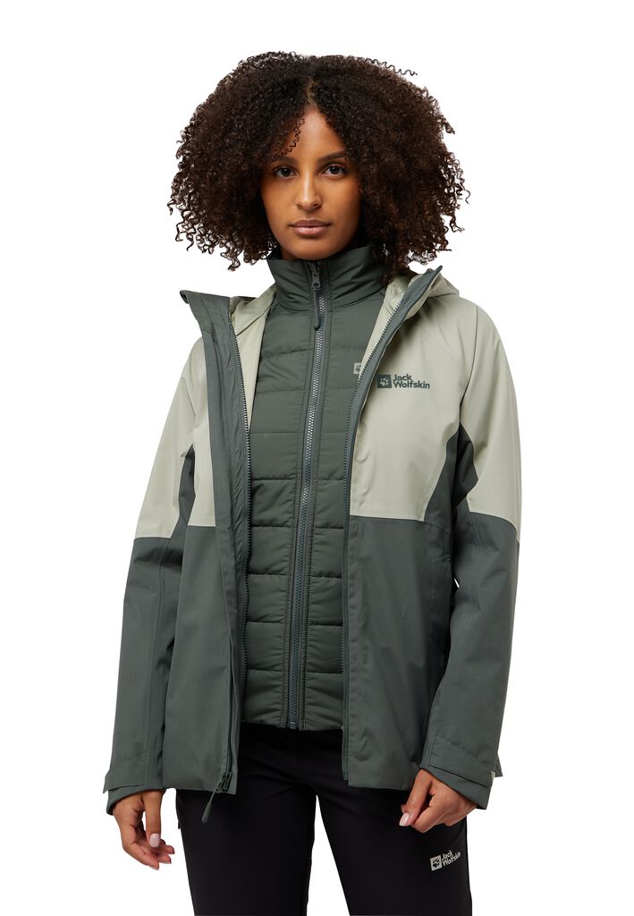 GLAABACH 3IN1 JKT W slate green M Women's 3-in-1 jacket
