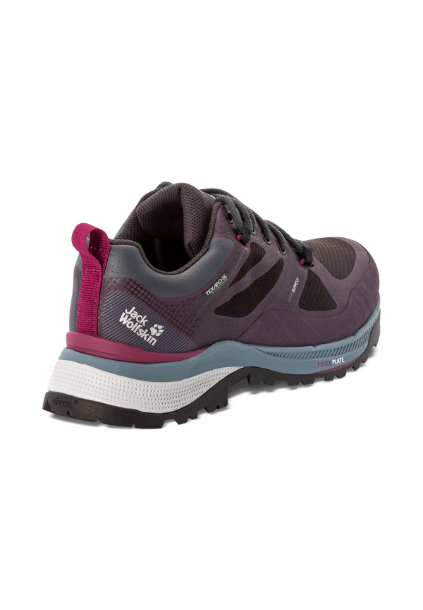 FORCE STRIKER TEXAPORE LOW W purple grey 37.5 Women s waterproof hiking shoes JACK WOLFSKIN