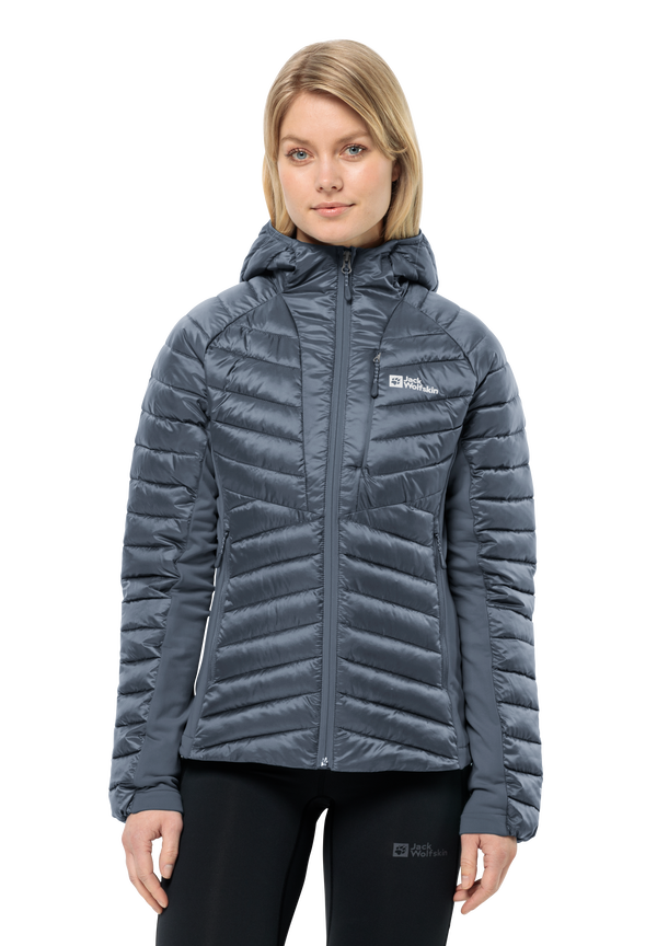 ROUTEBURN PRO INS JKT W Graphite Cool Grey XS Women s insulating jacket JACK WOLFSKIN