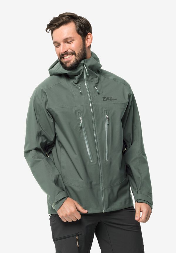 KAMMWEG 3L JKT M Hedge Green XL Hardshell trekking rain jacket