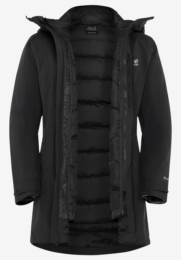 ICECAPE 3IN1 DOWN JKT W RDS black L Women's waterproof 3-in-1