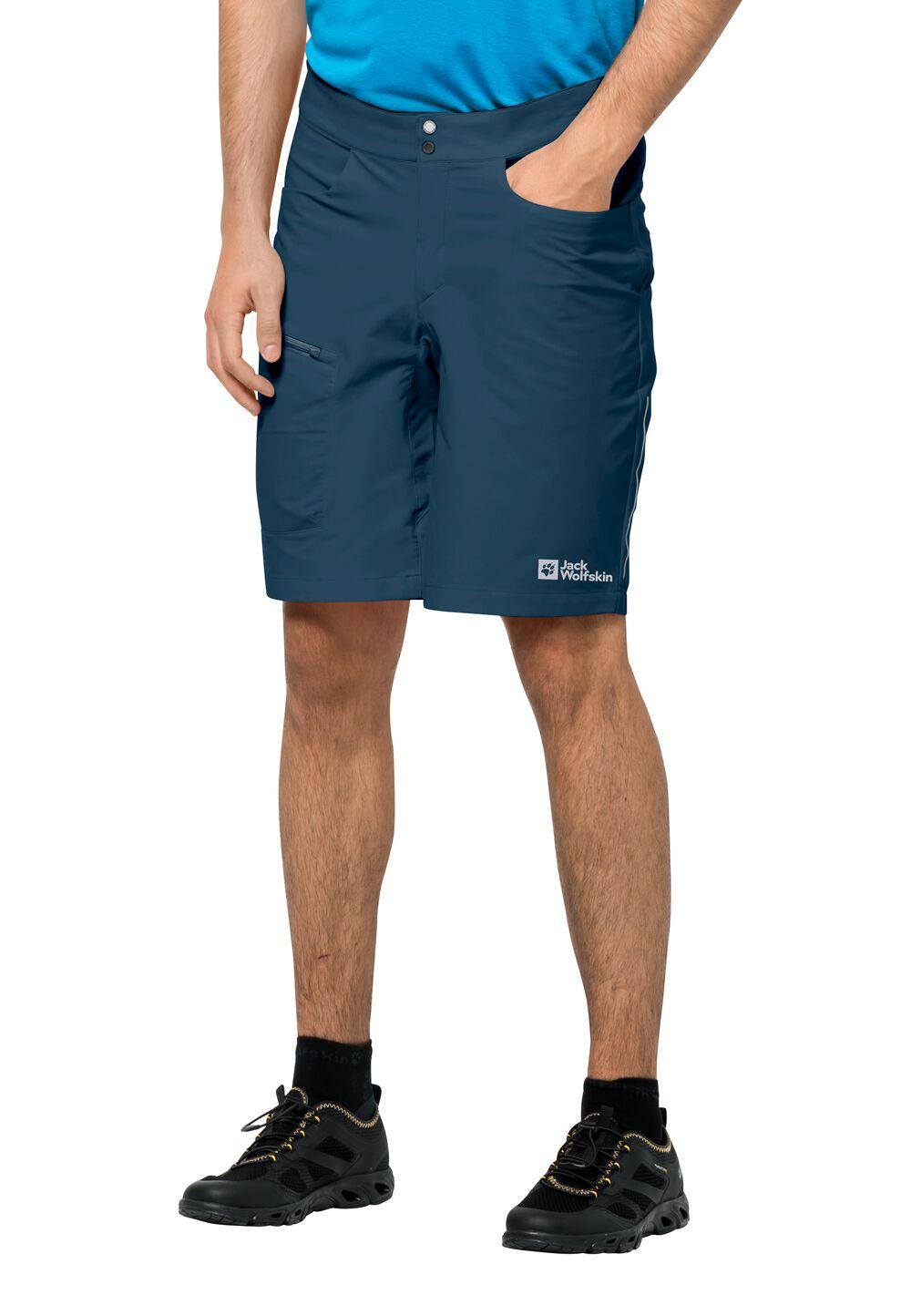 Photos - Trekking Clothes Jack Wolfskin Men’s softshell shorts for cycling Tourer Shorts Men 46 dark 