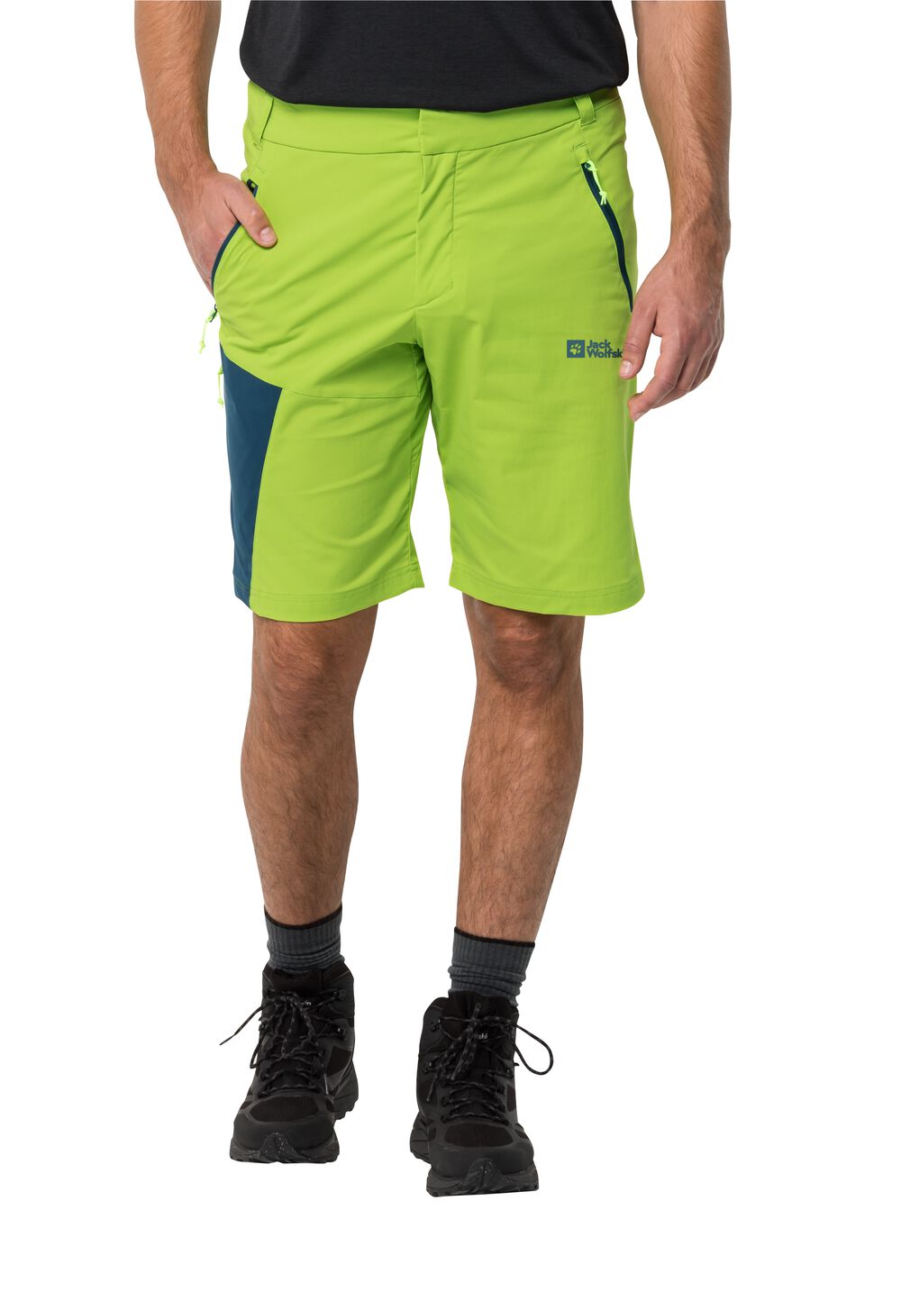 Photos - Trekking Clothes Jack Wolfskin Men’s softshell shorts Glastal Shorts Men 48 fresh green fre 