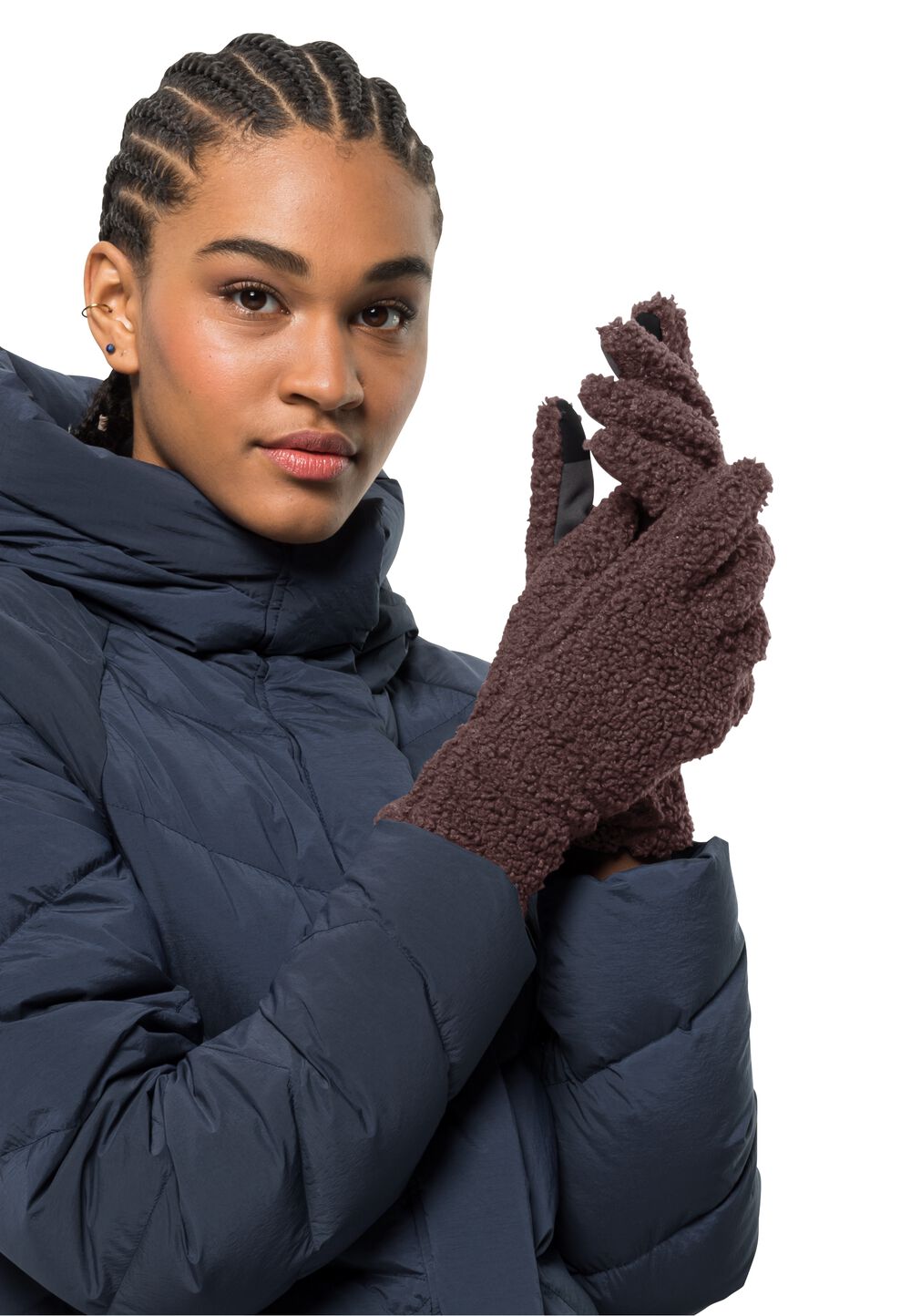 Photos - Winter Gloves & Mittens Jack Wolfskin Ladies’ gloves High Curl Glove Women XS boysenberry boysenbe 