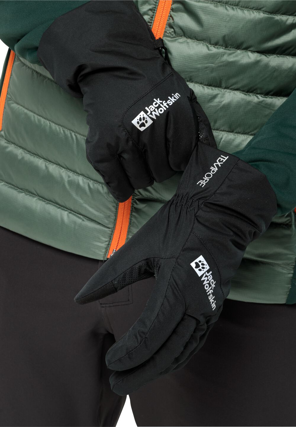 Photos - Winter Gloves & Mittens Jack Wolfskin Waterproof gloves Winter Basic Glove XL black black 19115216 