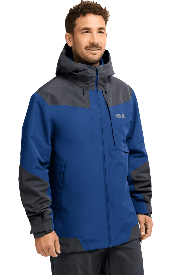 Man in a 3-in-1 jacket